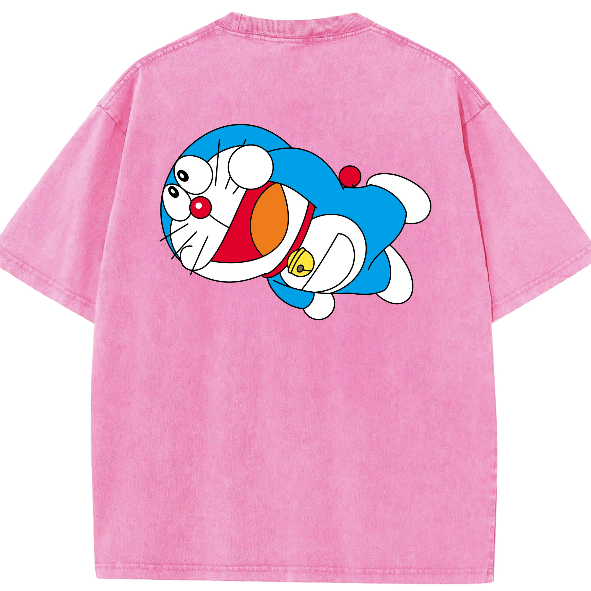 （画像用） ドラえもん Doraemon 綿100% ヴィンテージ風 半袖Tシャツ（背面プリント）